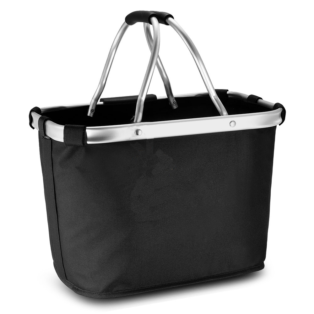 Good selling waterproof portable folding carry pet dog bike basket bike bicycle front basket with handle bike bicycle basket