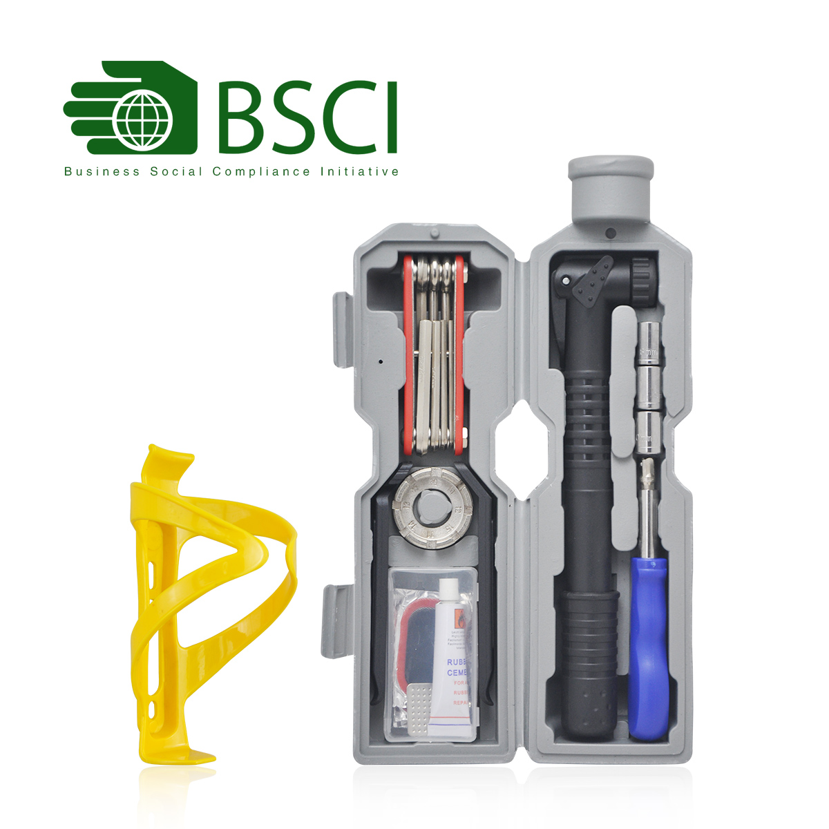 Hot selling Bike Tool Storage Bottle Wholesale 19 In 1 Multi Tool For Bicycle With Pump puncture Repair Kit Cycling Storage Mult
