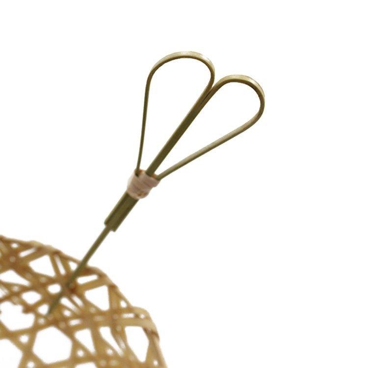 green bamboo knotted skewer
