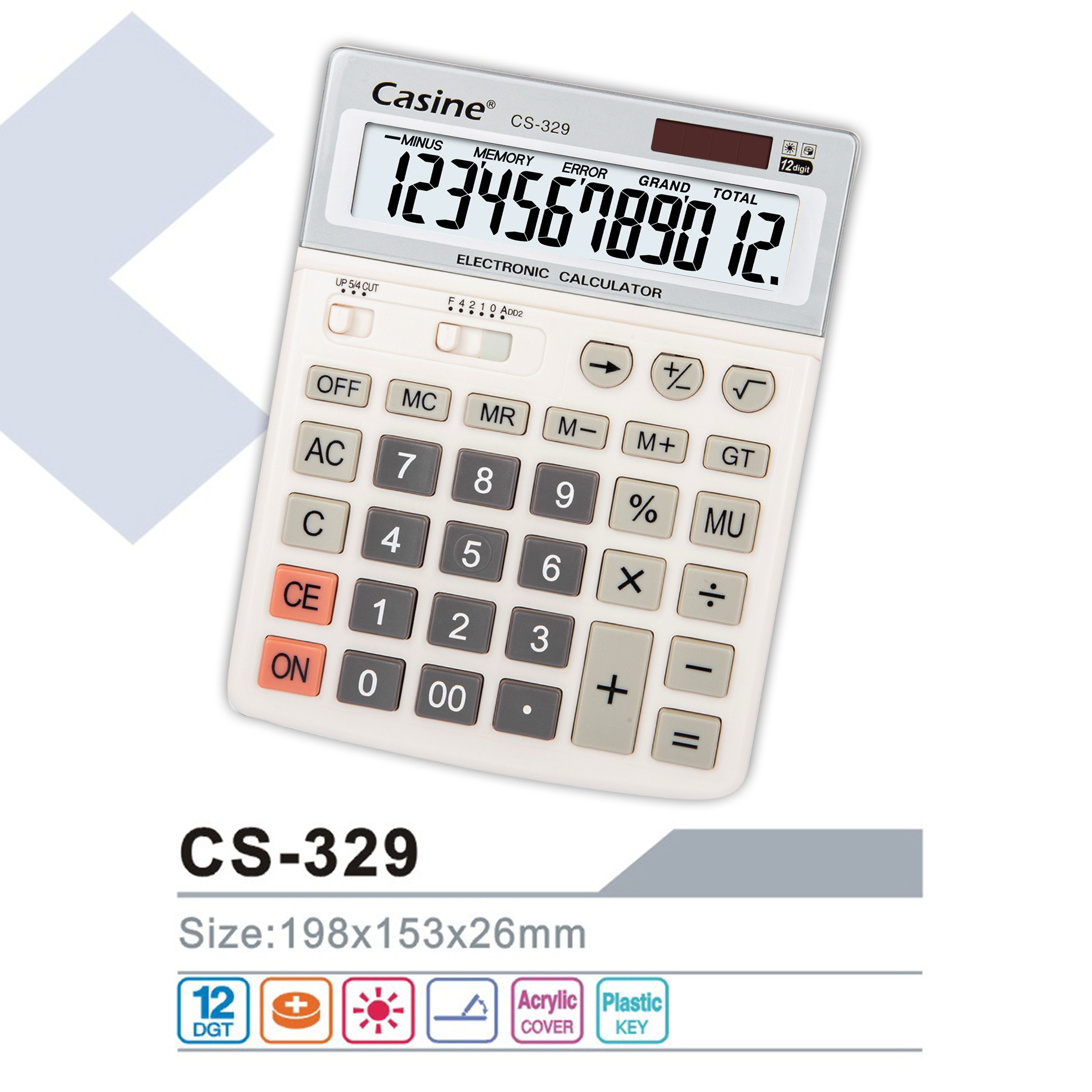 CS-329 - 12-digit desktop calculator - Casine