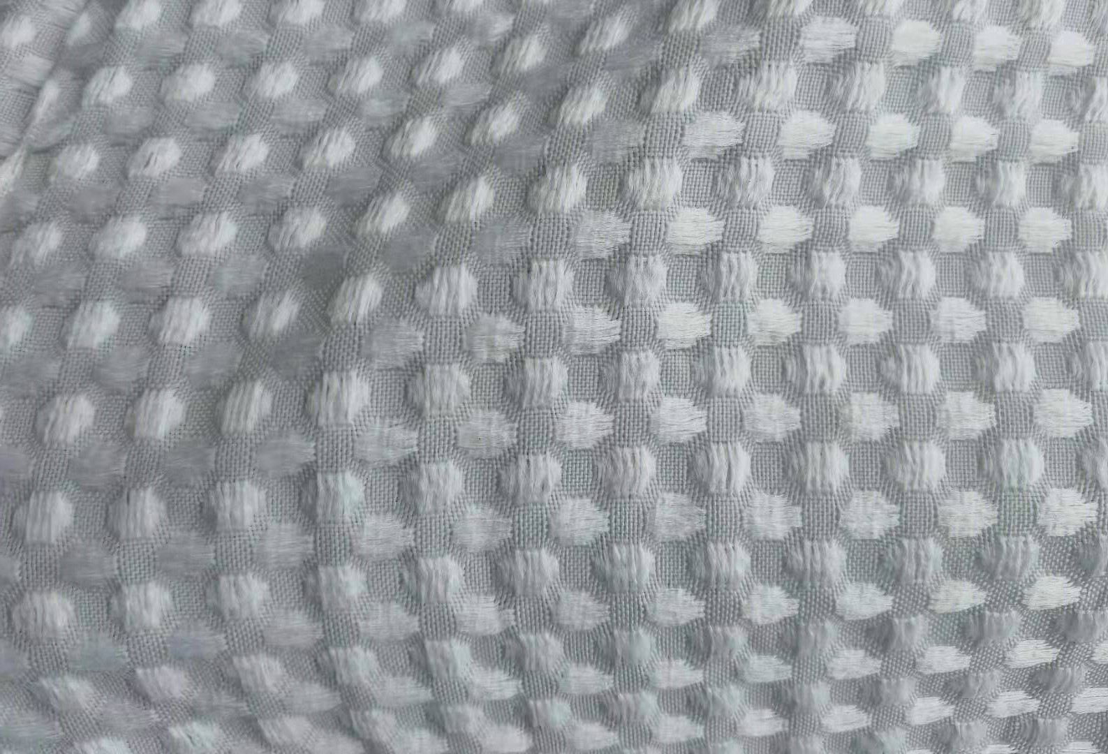 Diamond dots jacquard fabric