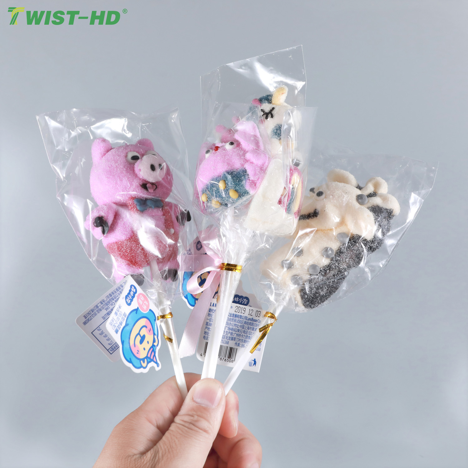 Plastic corded twist ties for candy and gift binding