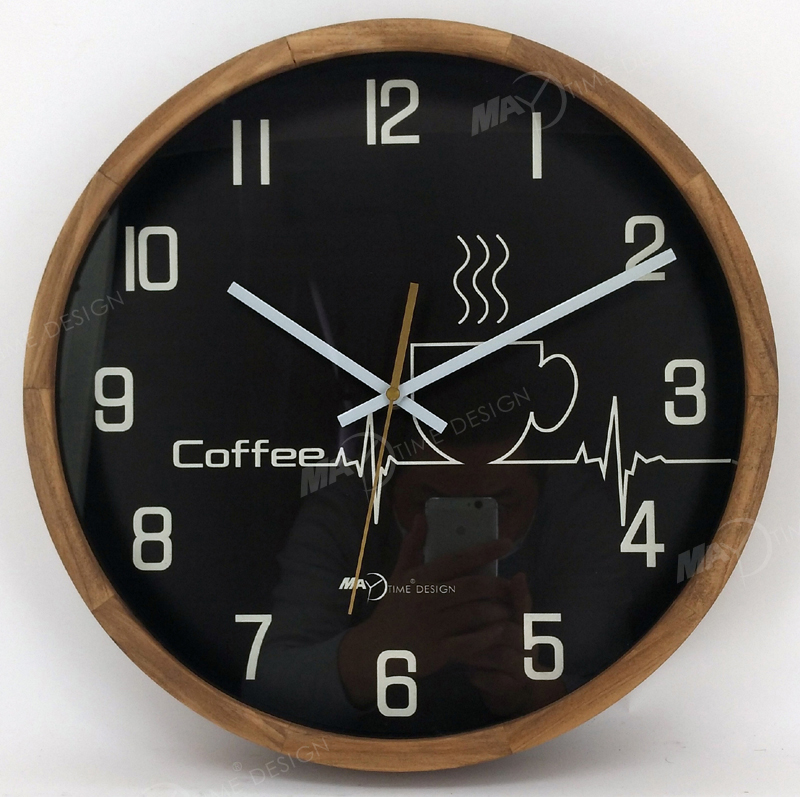 Solid wood wall clock P25416C3