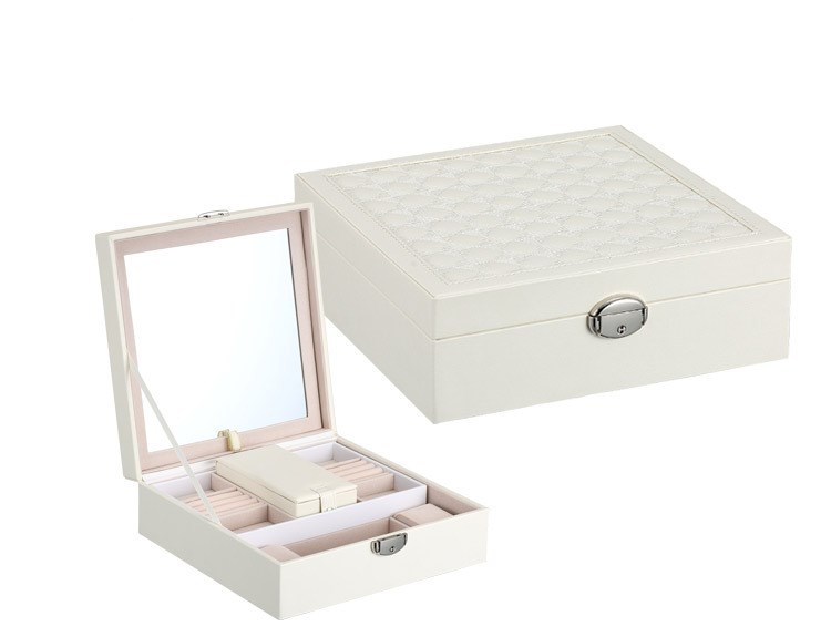 Women Girls Earrings Ear Stud Box Organizer Portable Jewelry Storage Case PU Leather Small Travel Jewelry Boxes