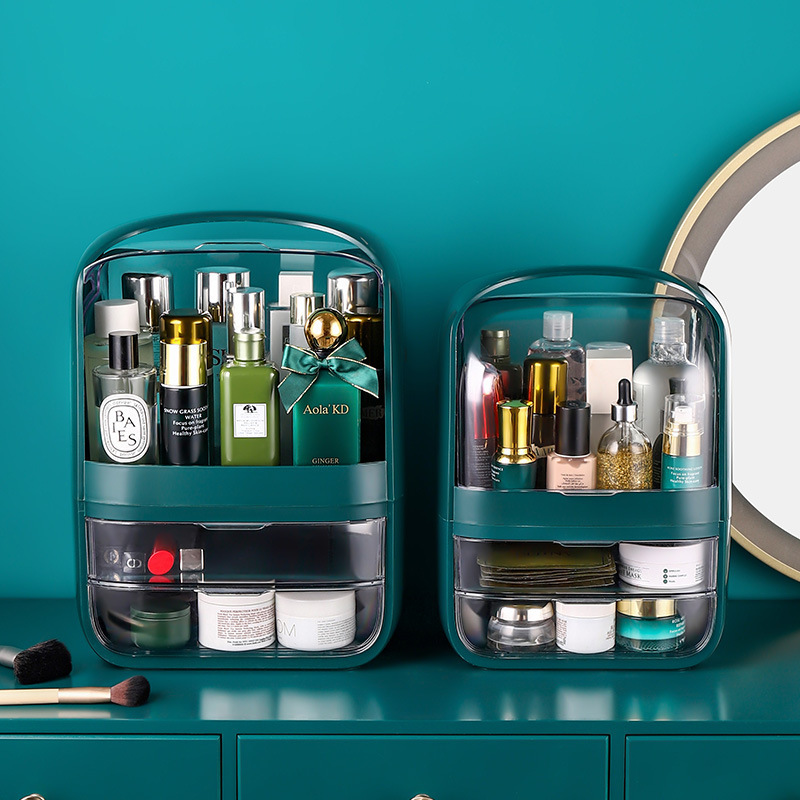 Cosmetics storage box Portable dustproof and waterproof drawer style dresser