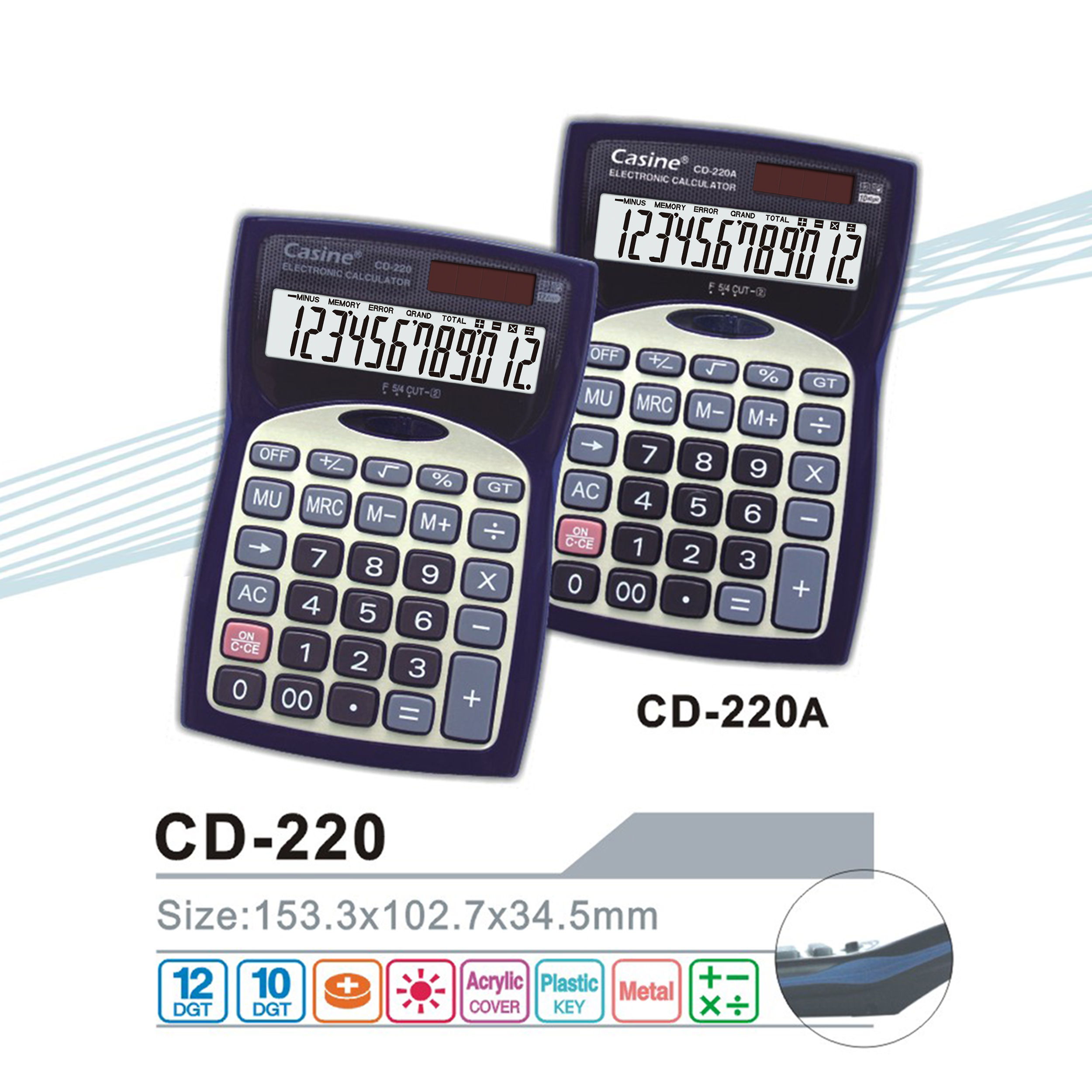 CD-220 - 12-digit desktop calculator - Casine