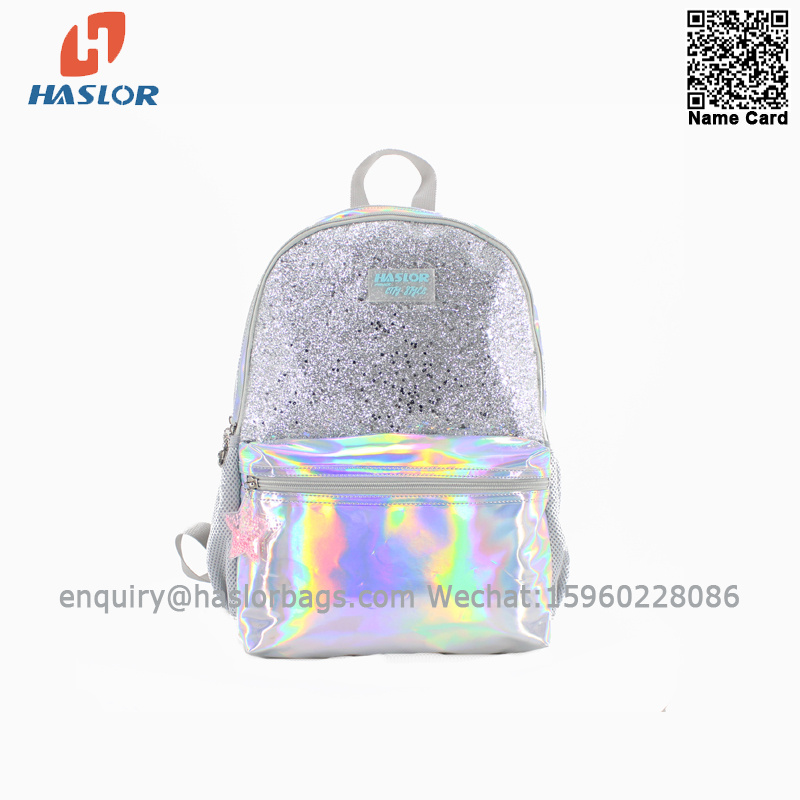0402 H large capacity outdoor waterproof laser sports backpack student fantasy color PU backpack fashion ladies backpack