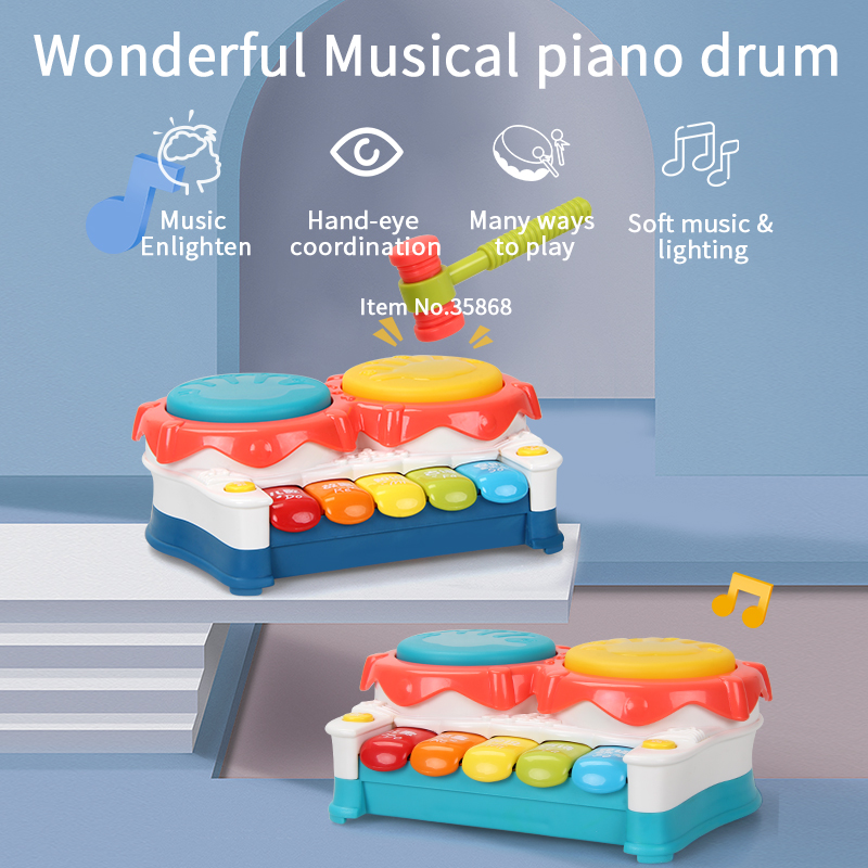 Musical piano drum& piano with a hammer