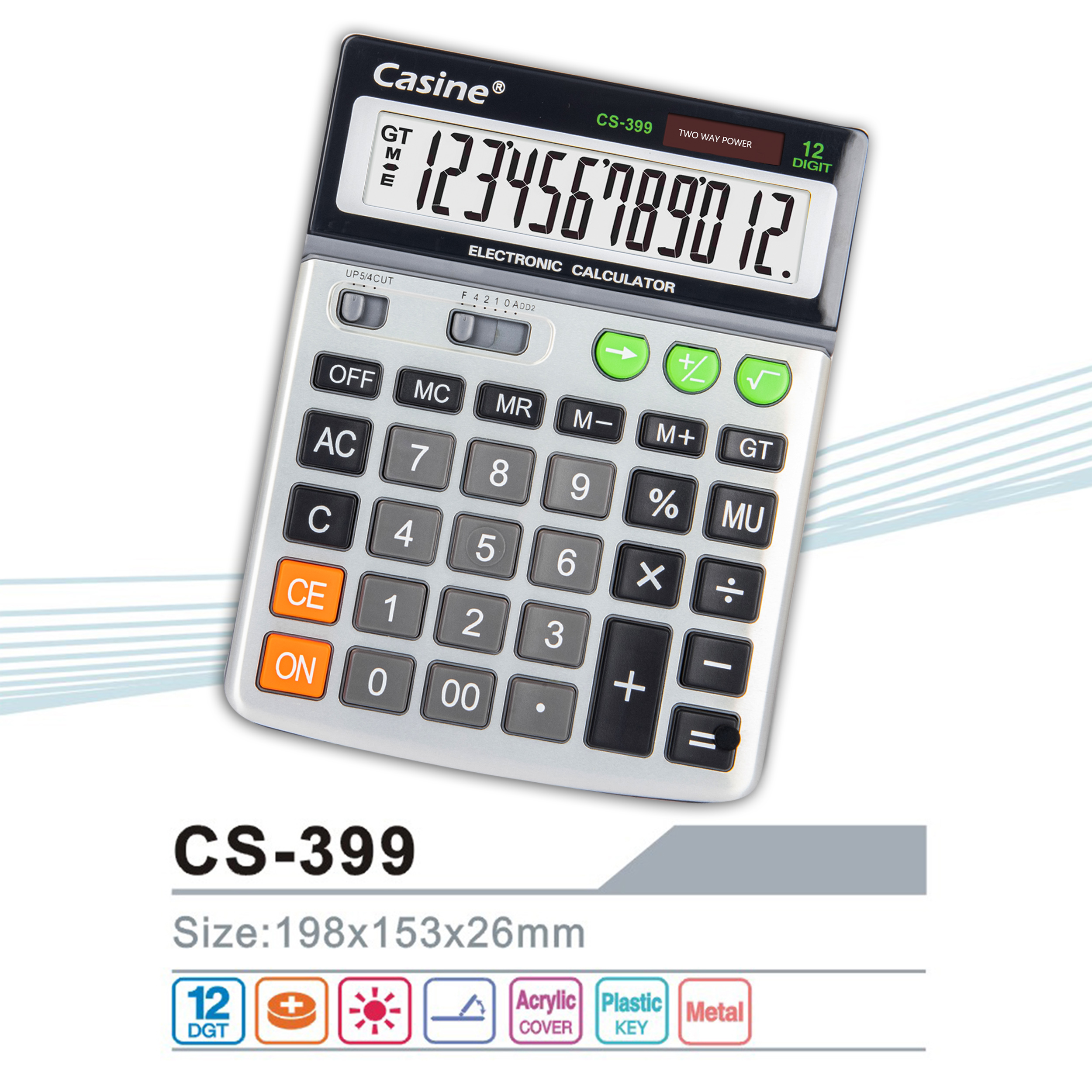 CS-399 - Casine_12-digit desktop calculator
