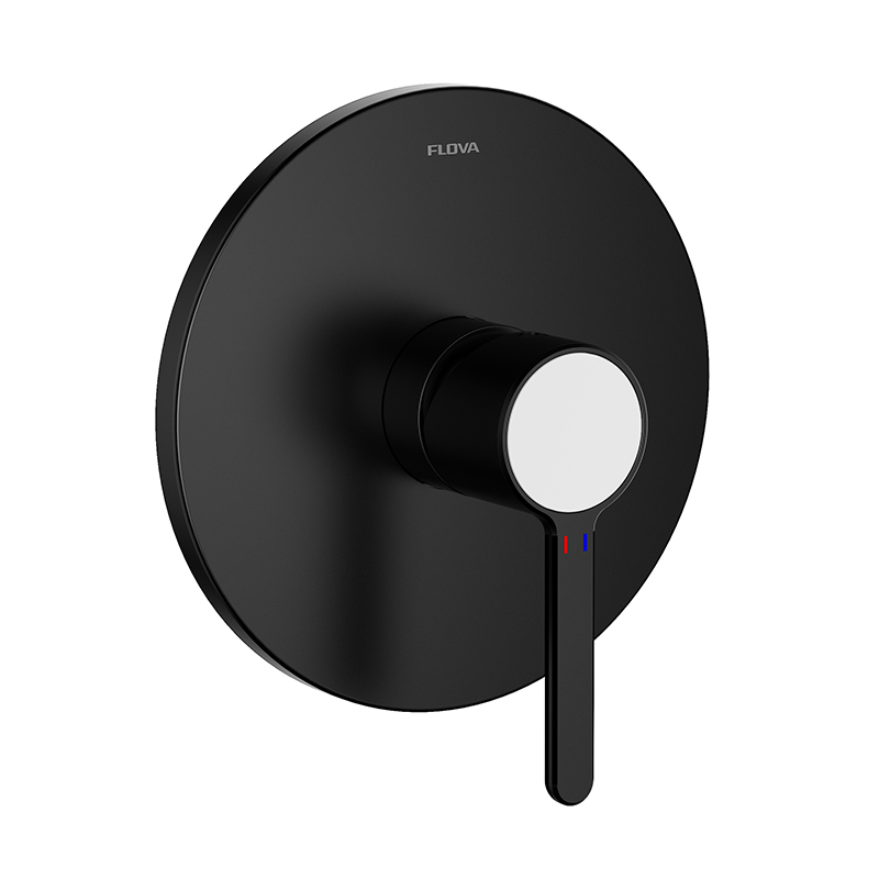 FLOVA Single lever concealed 3-way bath/shower mixer - Matt Black