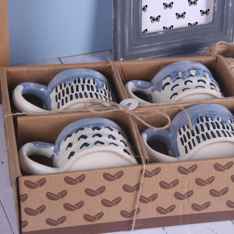 Funny patterns gift mug set