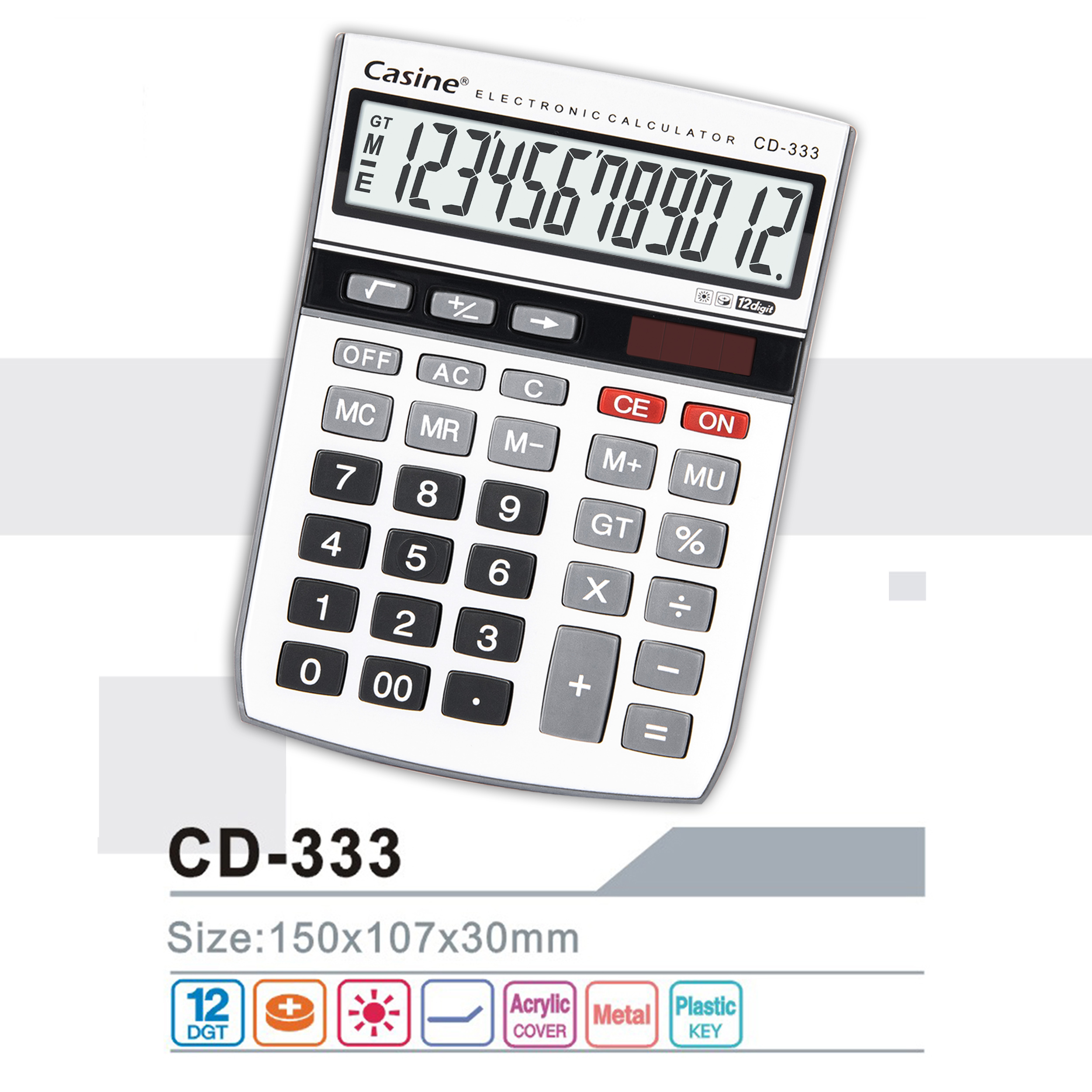 CD-333 - 12-digit desktop calculator - Casine