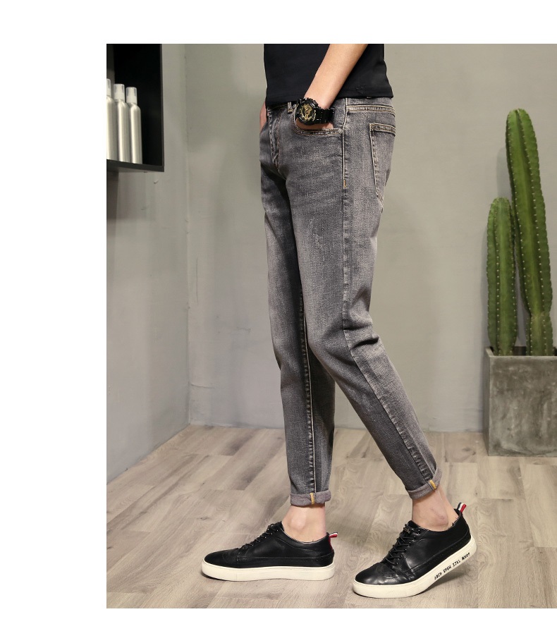 2025 Mens Jeans Denim Straight Long Stretch Casual Boys Skinny Jeans Trendy Stylish JeansJL2001-5Z