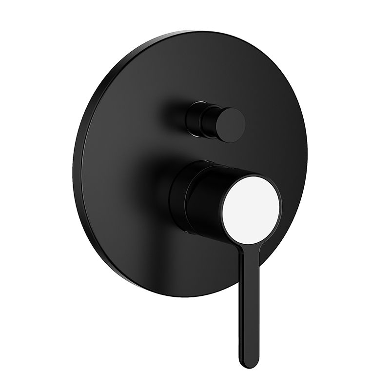FLOVA Single lever concealed 4-way bath/shower mixer with diverter - Matt Black