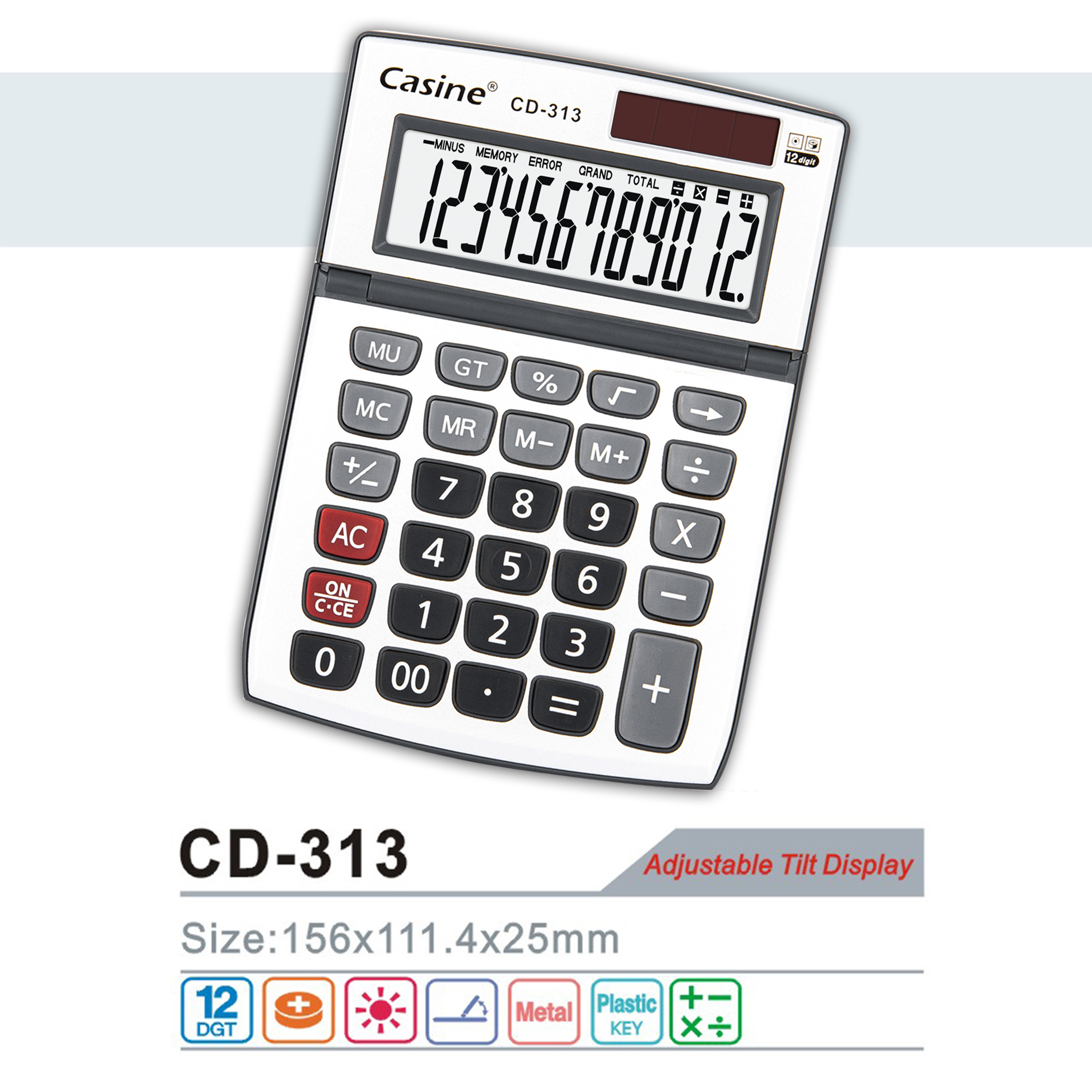 CD-313 - 12-digit desktop calculator - Casine