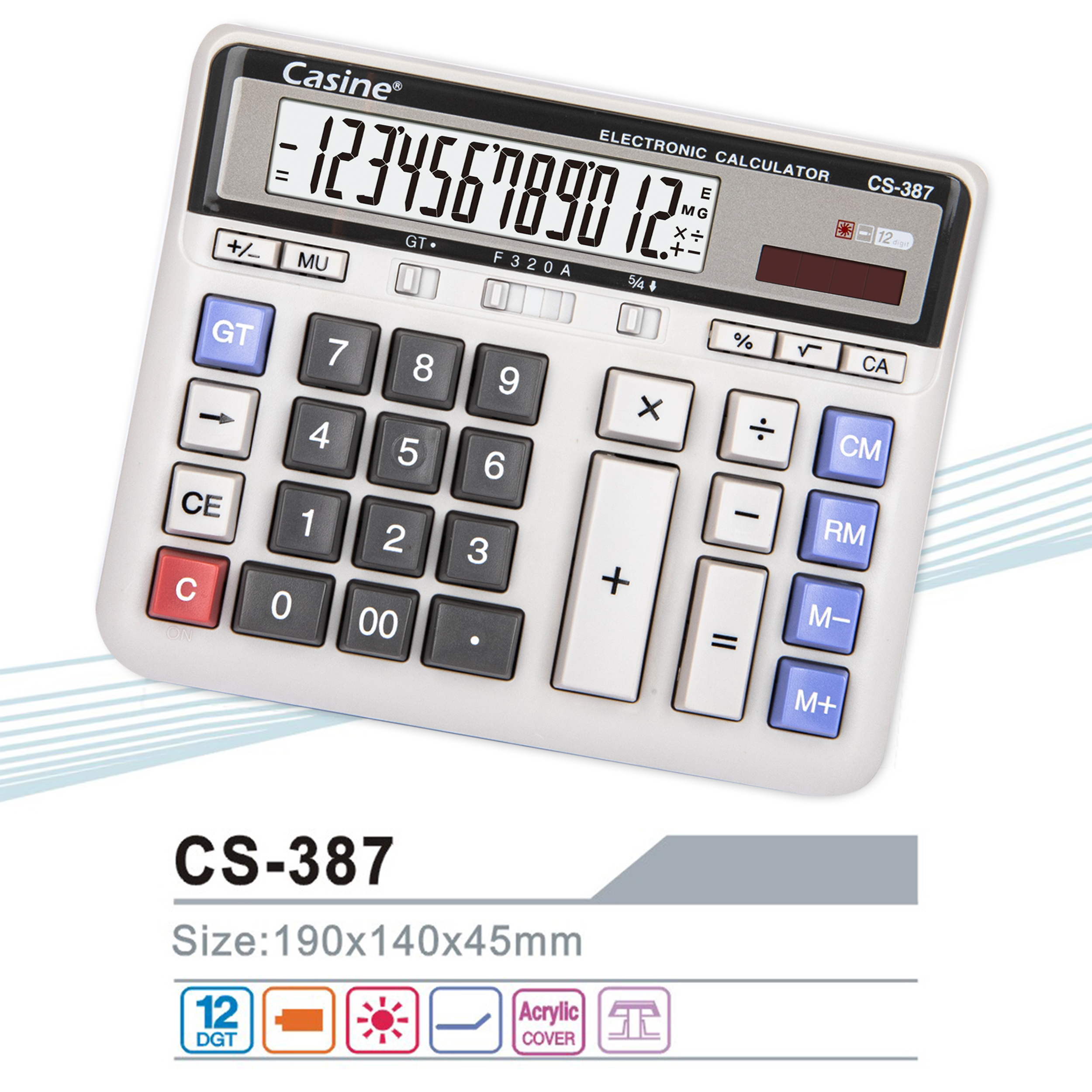 CS-387 - 12-digit desktop calculator - Casine