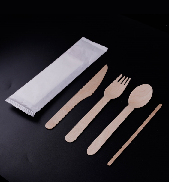 Birch Wood Disposable Cutlery pack