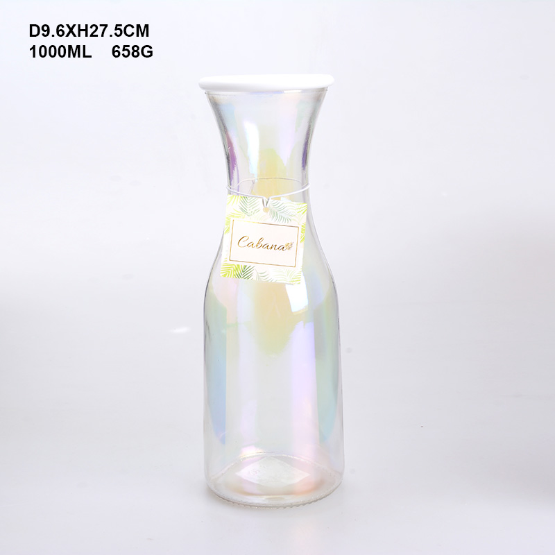 Glass Water Jug Modern Pitcher Jug Fridge Jug for Milk Iced Juice