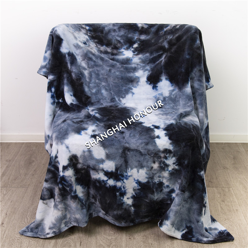 270gsm tie dyed coral fleece