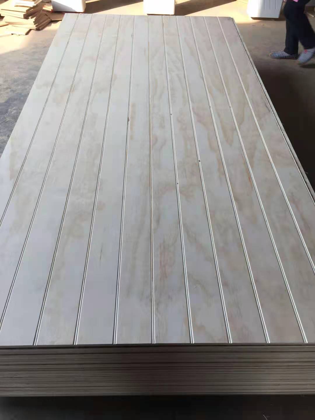 Hot sell pine grooved Plywood for furniture decoration