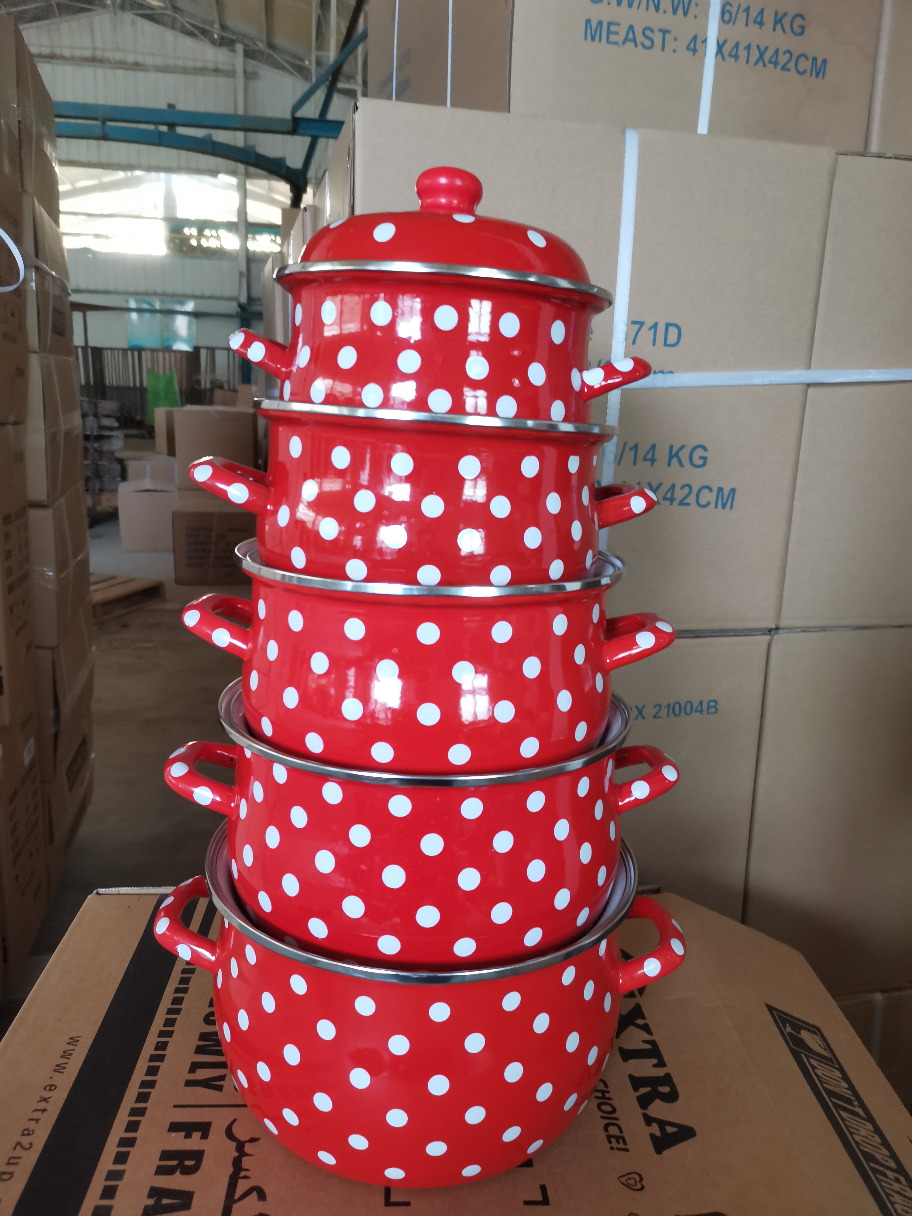 High quality Enamel casserole 3pcs 5pcs 6pcs set