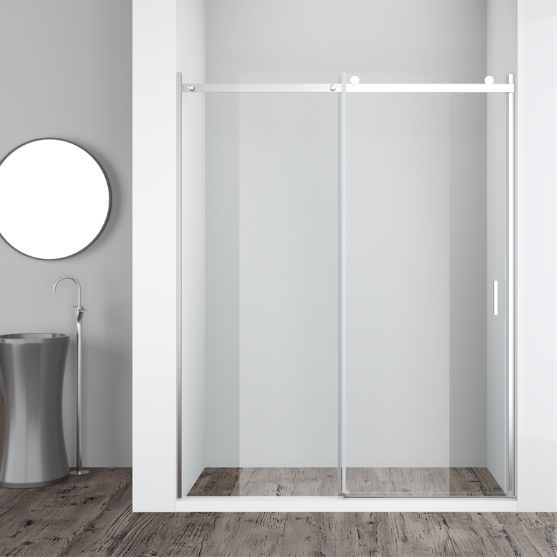 screen sliding door,aluminium profile shower partition,bright chrome shower enclosure,shower door