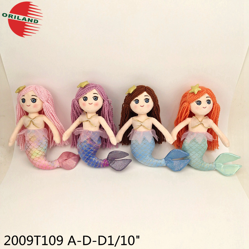 Lovely cute stuffed plush mermaids dolls custom plush toy doll