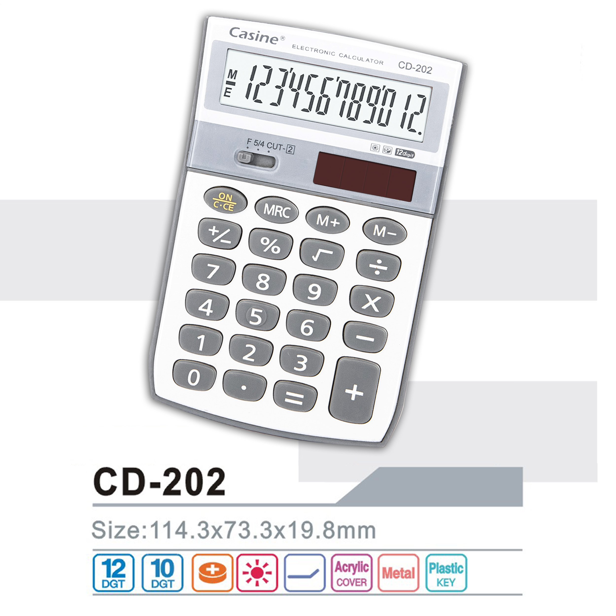 CD-202 - 12-digit mini desktop calculator - Casine