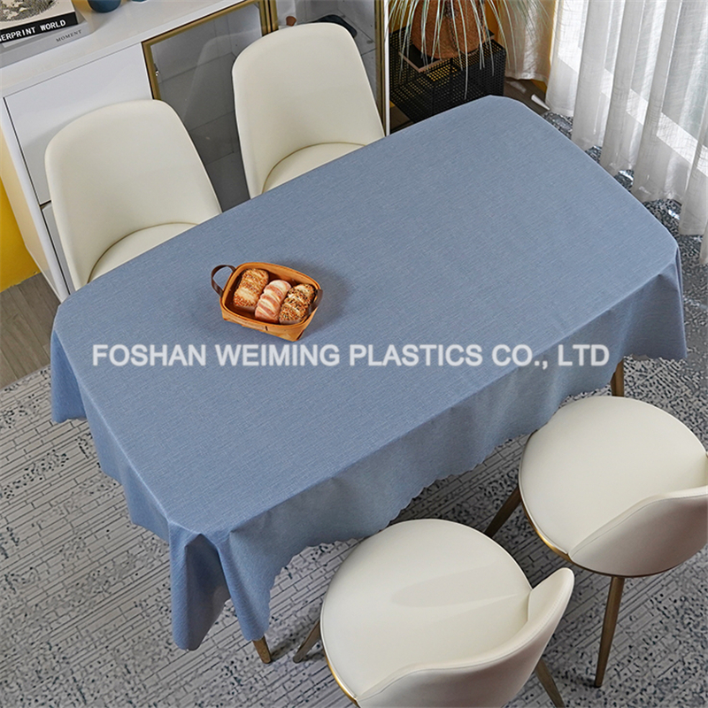 Color PVC Table Cloth With Fabric Backing