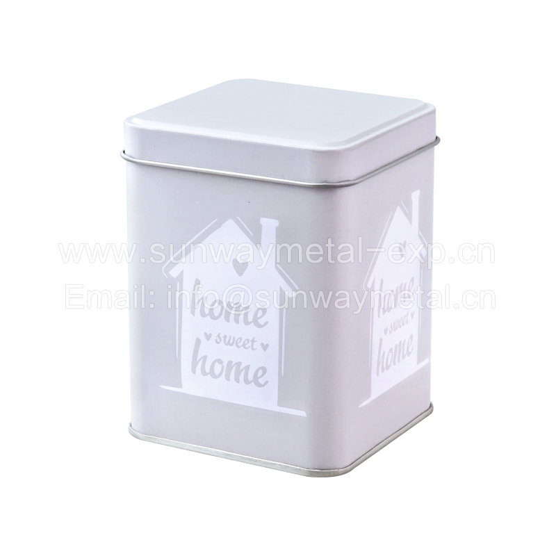 Square tin box food packing tea tin