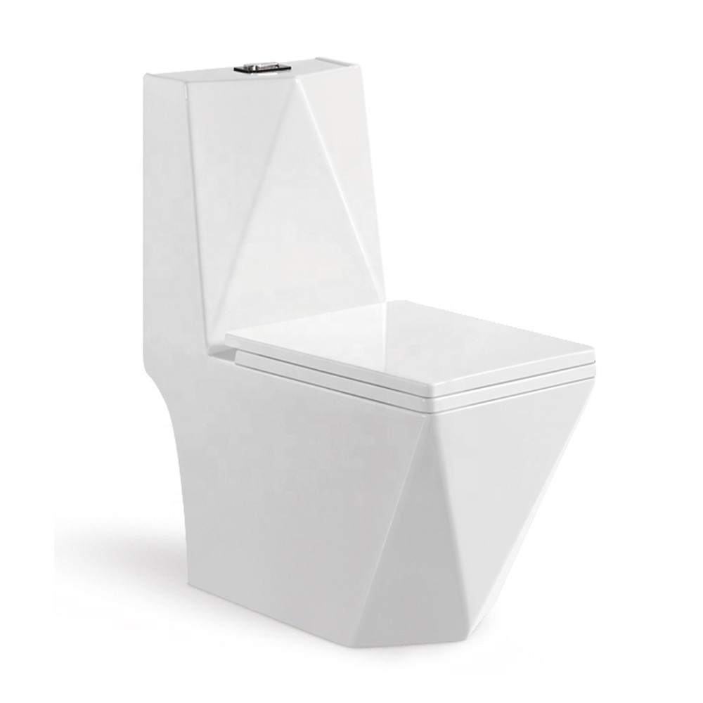 chaozhou Bathroom equipment Ceramic square one Piece WC Toilet