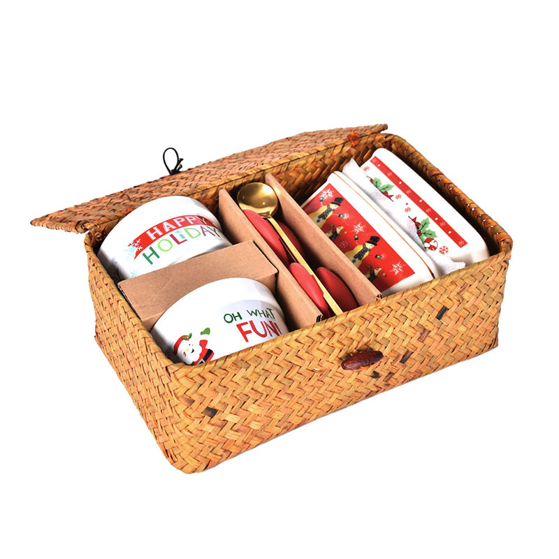 Set of 9 Ceramic Cooking Bakeware Baking loaf Pan with bamboo weaving box