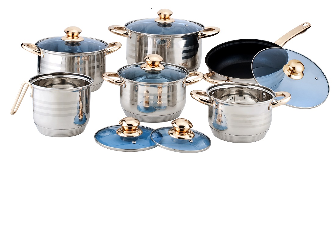 12pcs stainless steel cookware set