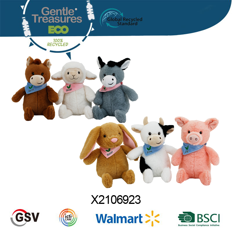 Eco Animals Cow Pig Rabbit Horse Gtst Plush Toy（x2106923）