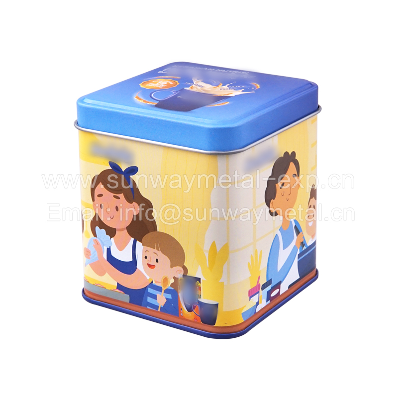 Mini square tin box food packing tin box