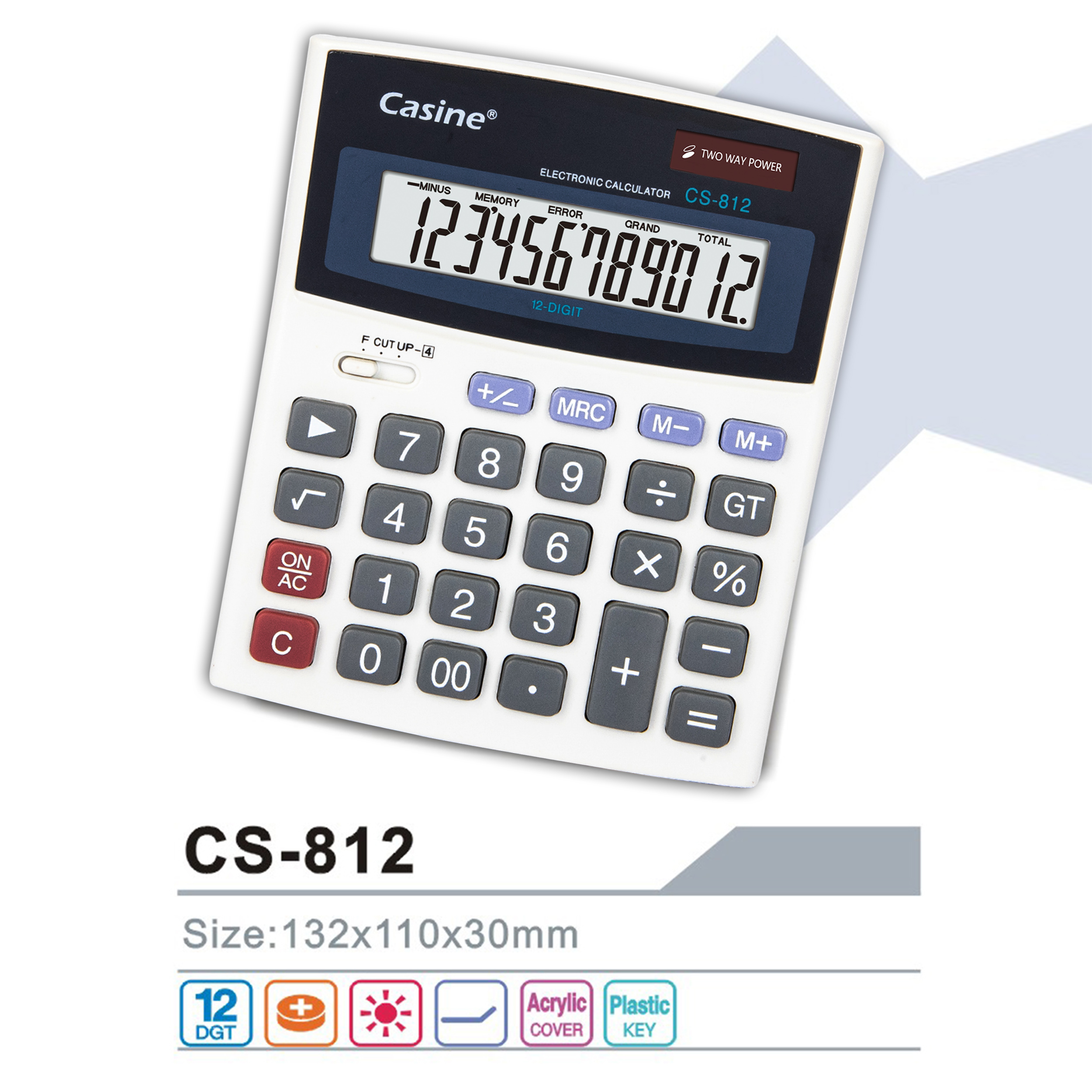CS-812 - 12-digit mini desktop calculator - Casine