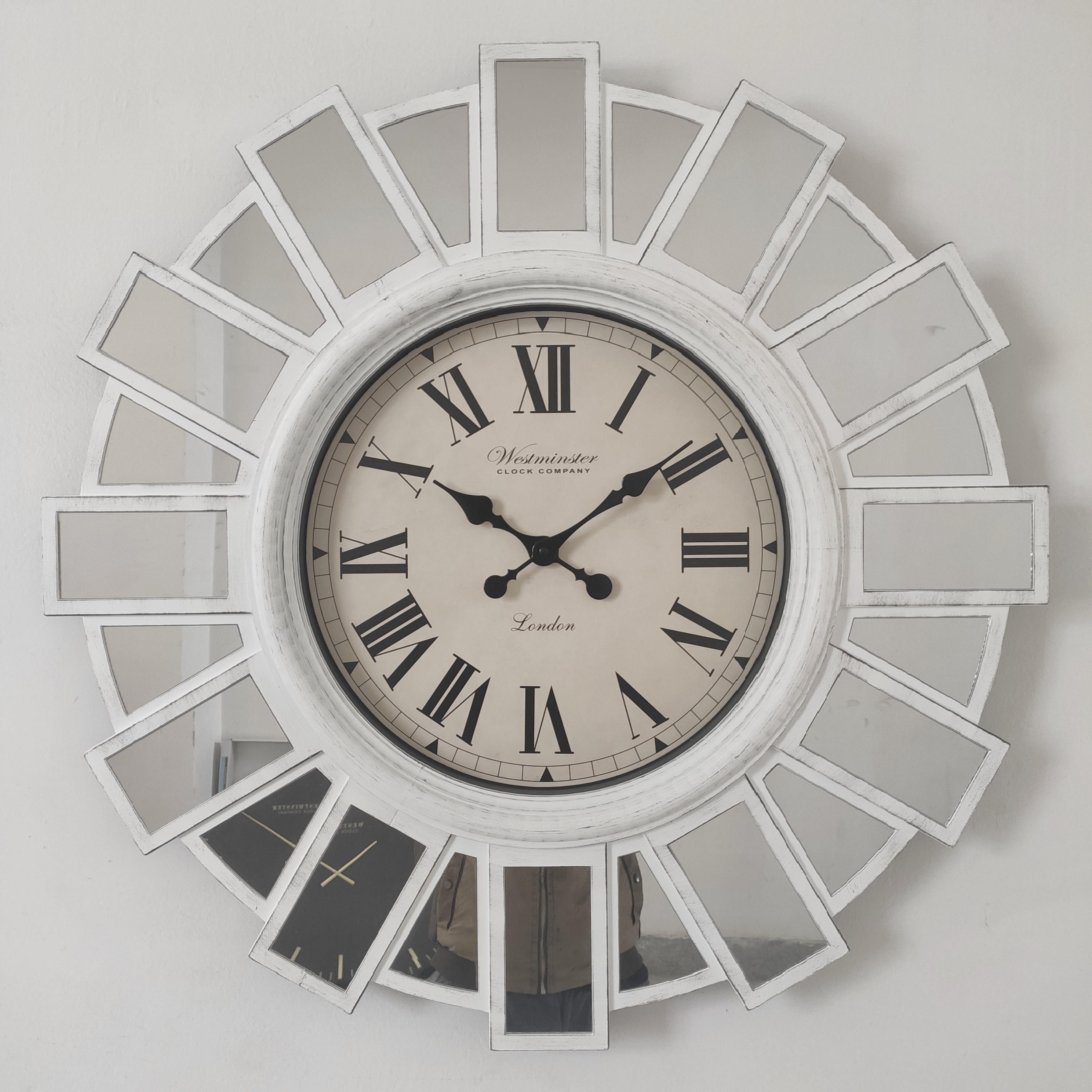 30 inch large size mirror clock new style