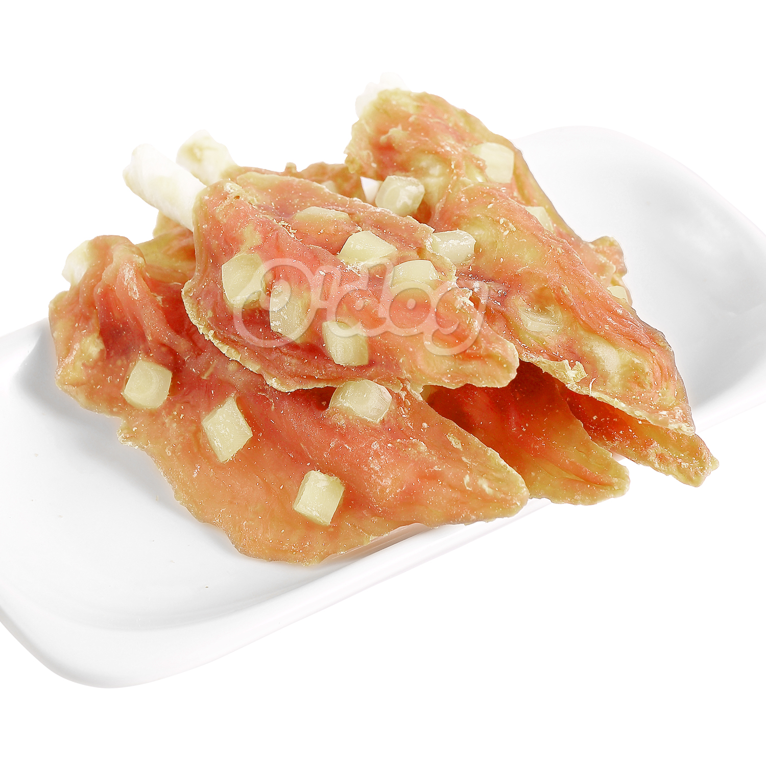 bleached rawhide stick inner chicken jerky with cheese