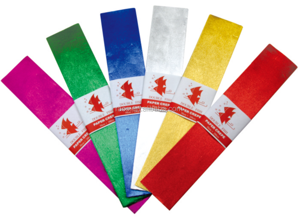 Metallic crepe paper