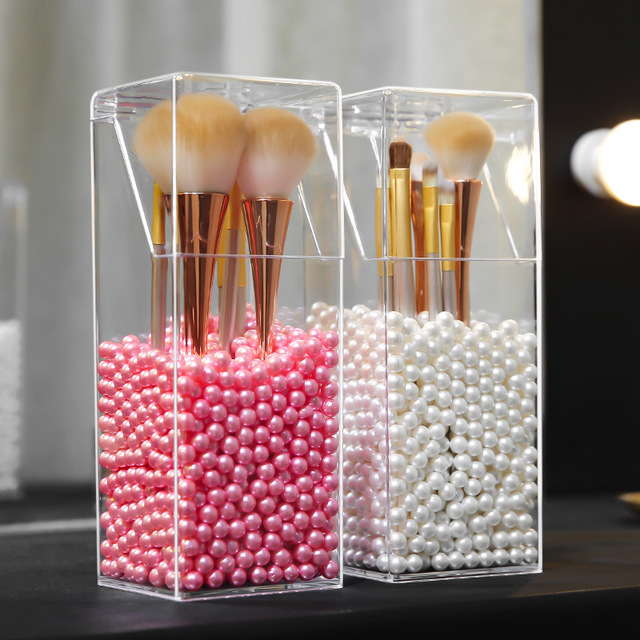 BEAUFLY Anti-dust Acrylic Brush Holder Lipstick Organizer Small Makeup Tools Case Cosmetic Stand Display Rack Holder Storage