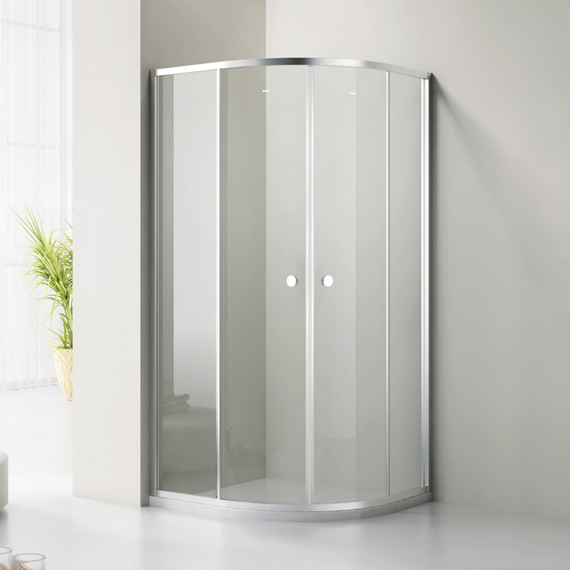 Quadrant double sliding door， simple shower enclosure,glass shower cabins shower cubicle