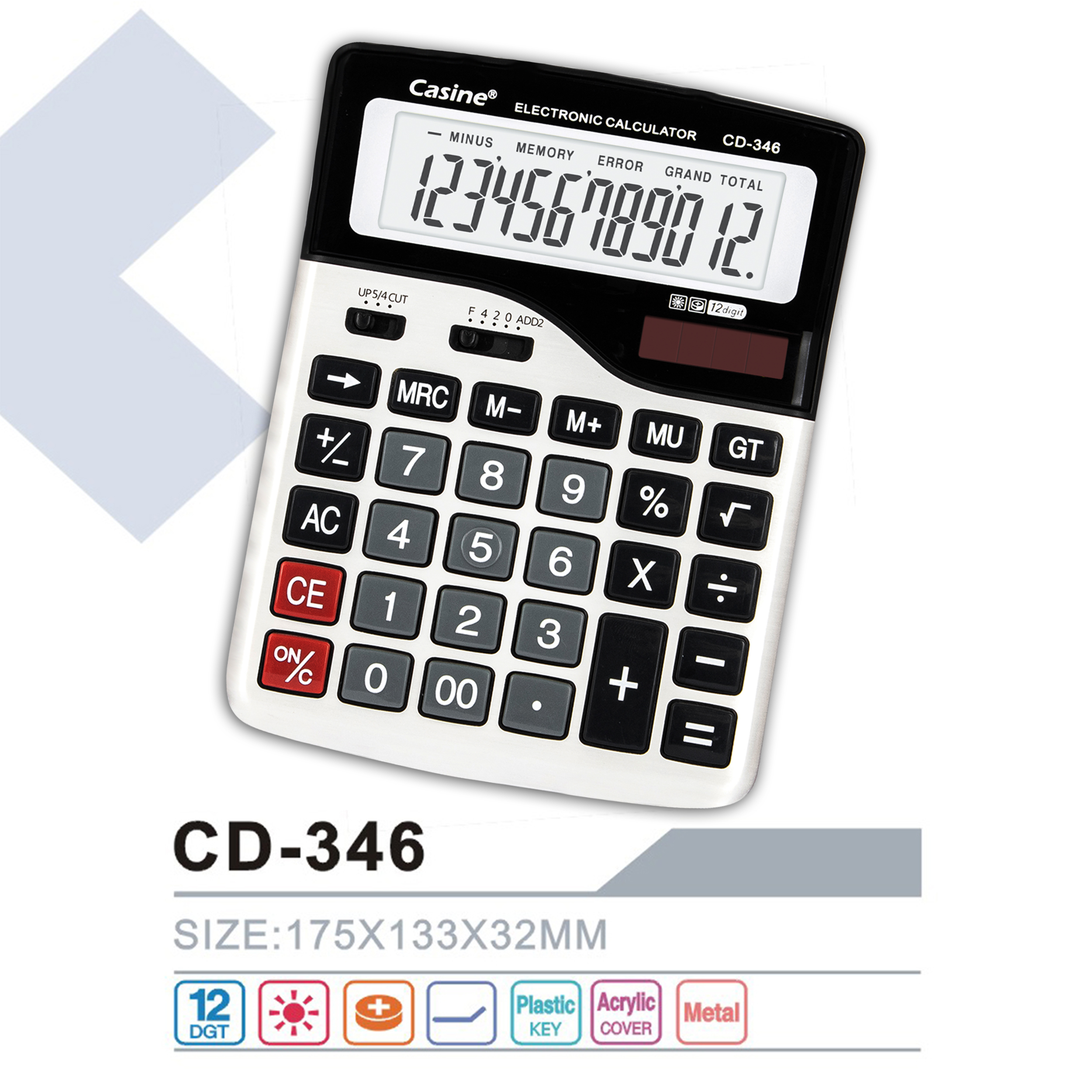 CD-346 - 12-digit mini desktop calculator - Casine
