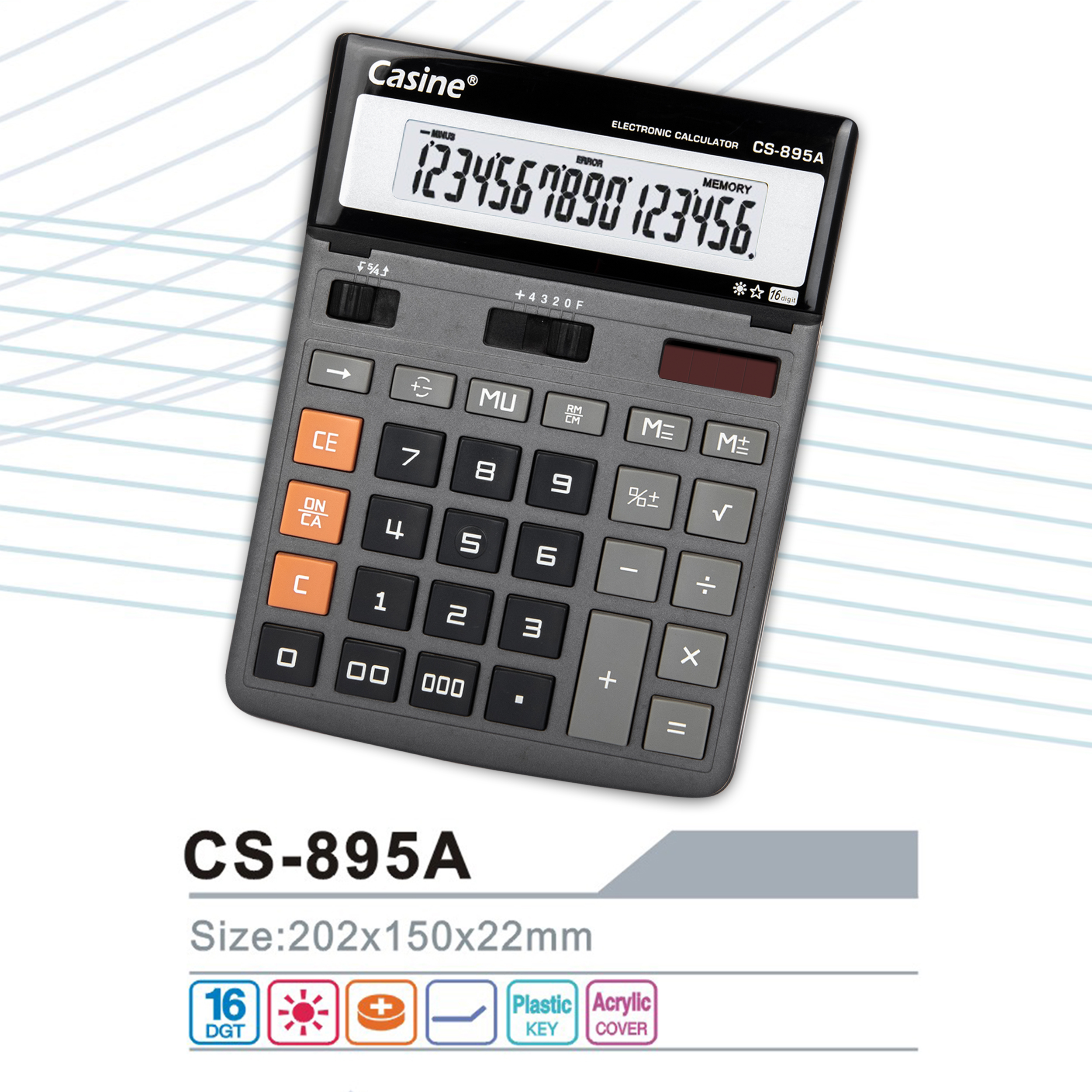 CS-895A - 16-digit desktop calculator - Casine