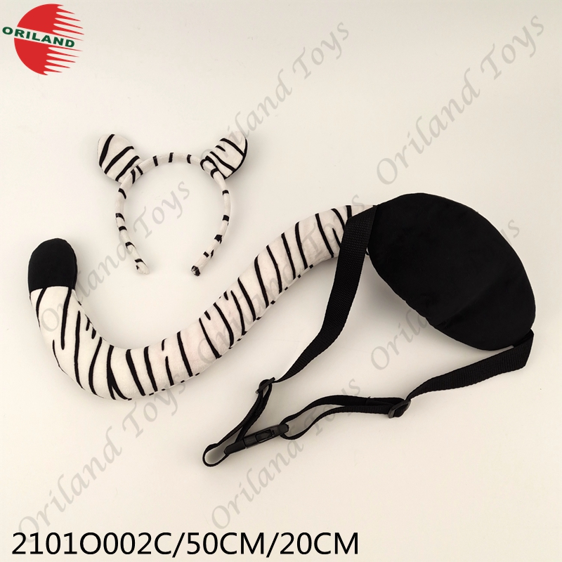 Zoo zebra animal tail headband set playful party decoration cosplay