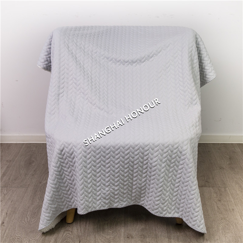 300gsm jacquard+200gsm white sherpa
