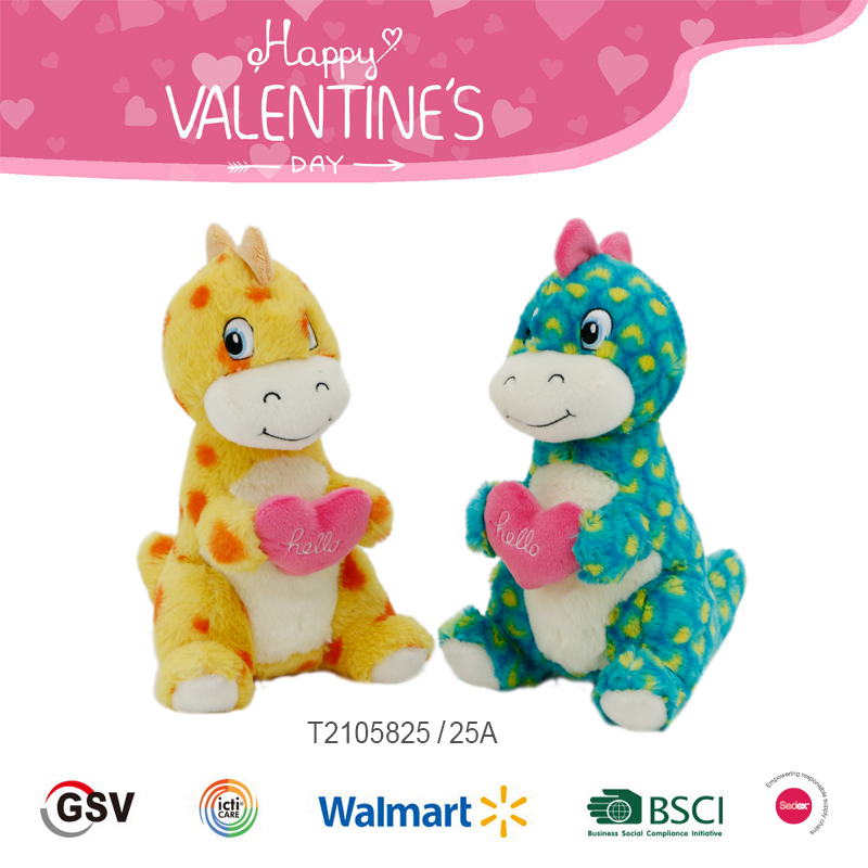 Valentine Animals Dinosaur Gtst Plush Toy（t2105825/25a）