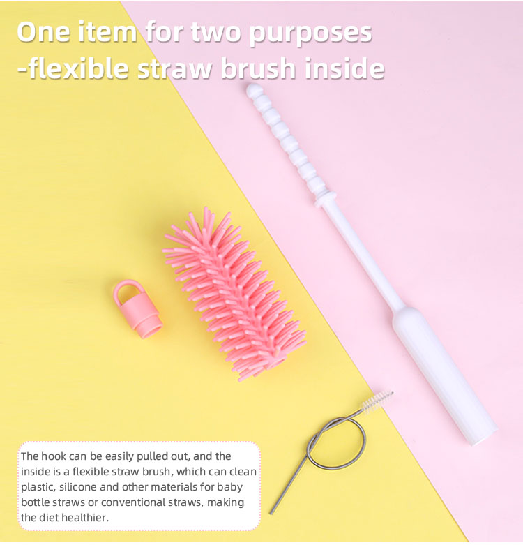 Silicone water bottle brush