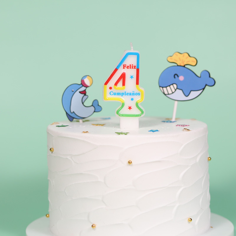 Colorful Birthday Number Candle