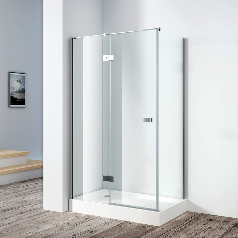 Rectangle hinge door with two fixed glass and one moving glass，shower door ,shower cubicle, shower enclosure,hinge door XZ-H831