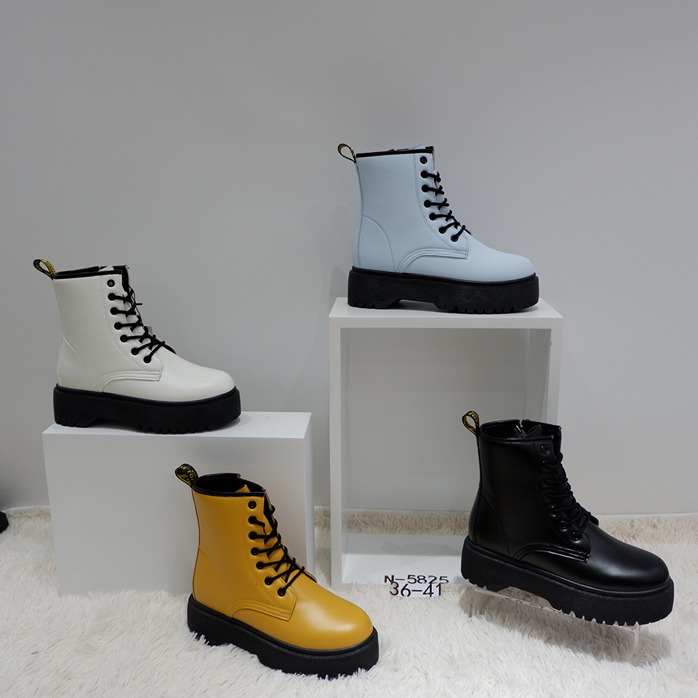 SM2021234 New style thick-soled ankle boots fashion casual leather boots Martin boots